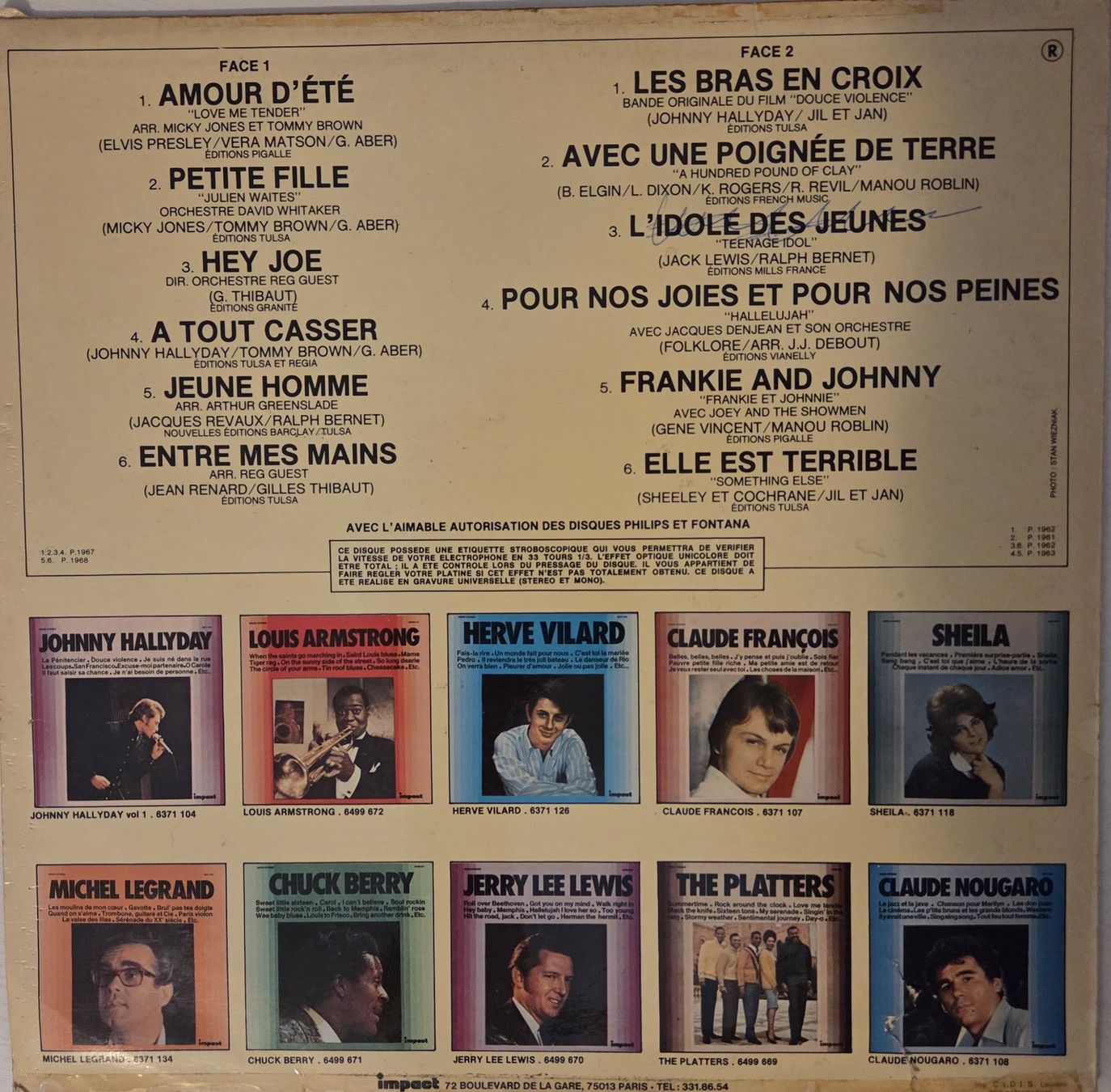 Dischi in vinile: JOHNNY HALLYDAY - LP Impact - Volume 2 – Usato da Noréaz venduto da Hallyday 1
