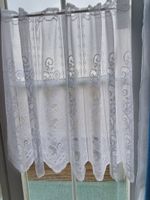 Vorhang weiss mit Muster, neu