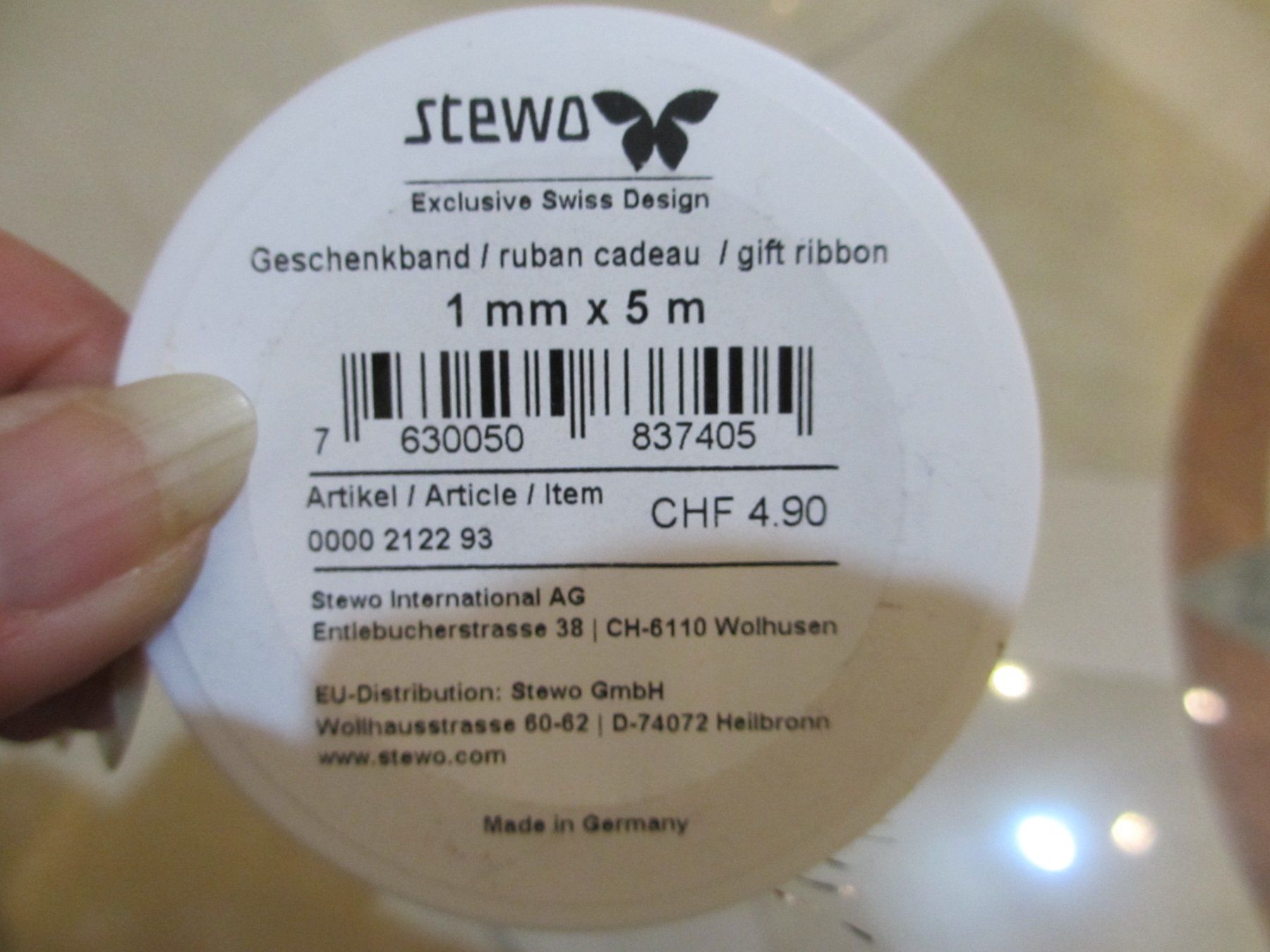 Nastri decorativi: Geschenk- Satinband 4 Stück – Nuovo e nell'imballaggio originale da Herisau venduto da fan_h9qj 1