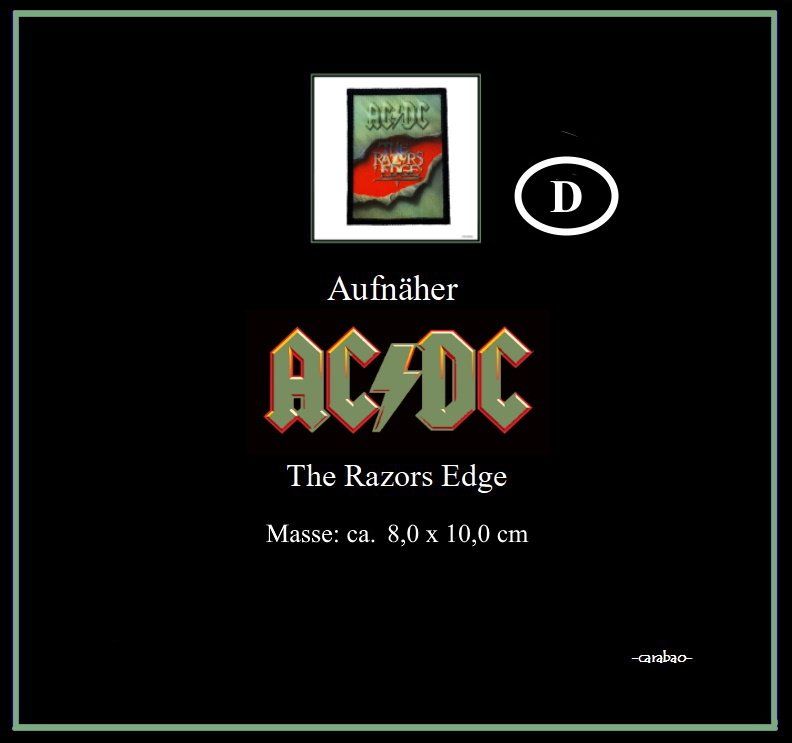 Toppe: Aufnäher AC/DC - The Razors Edge D – Nuovo (secondo la descrizione) da Winterthur venduto da --carabao-- 3