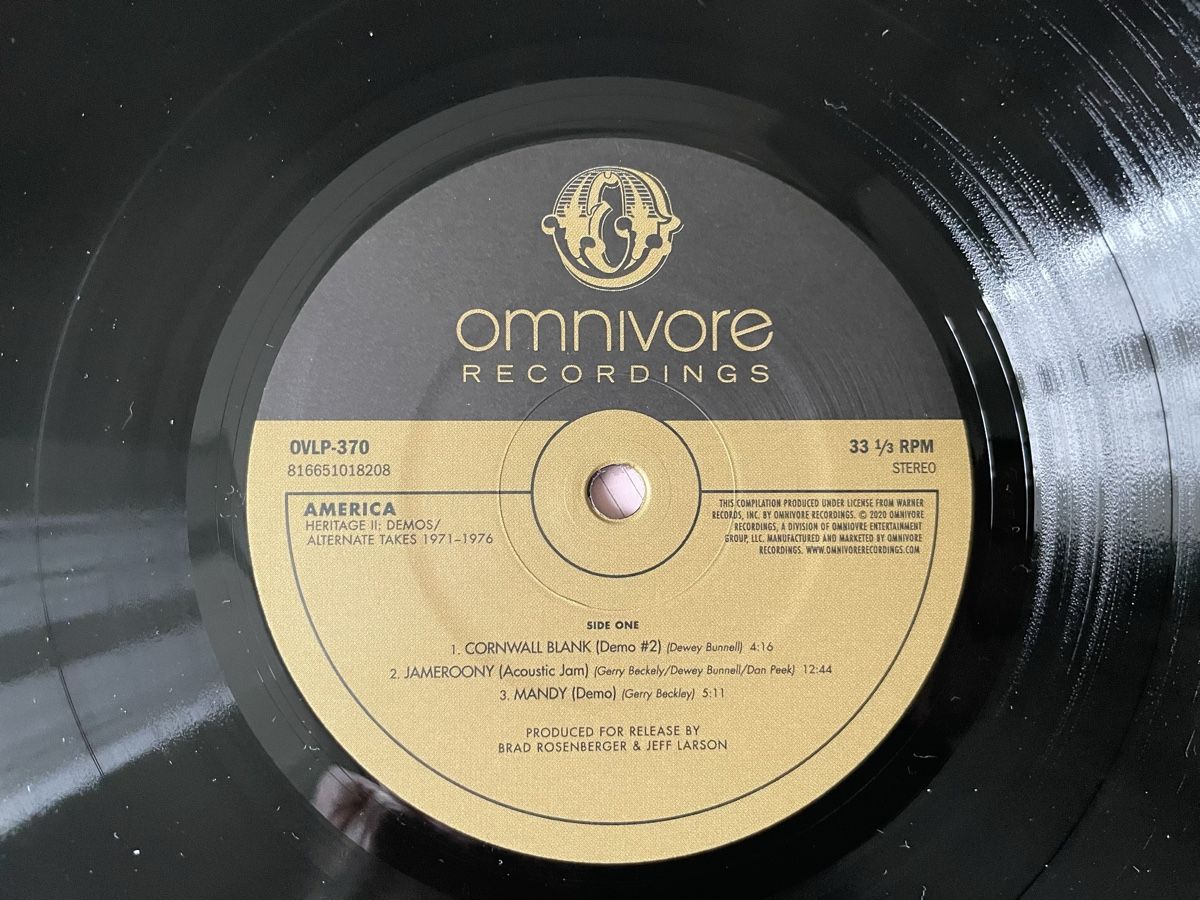 Dischi in vinile: America - Heritage 2 - Vinyl LP – Usato da Olten venduto da Bluespapst 2