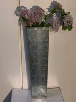 eckige Deko Vase aus zinkorblech gross