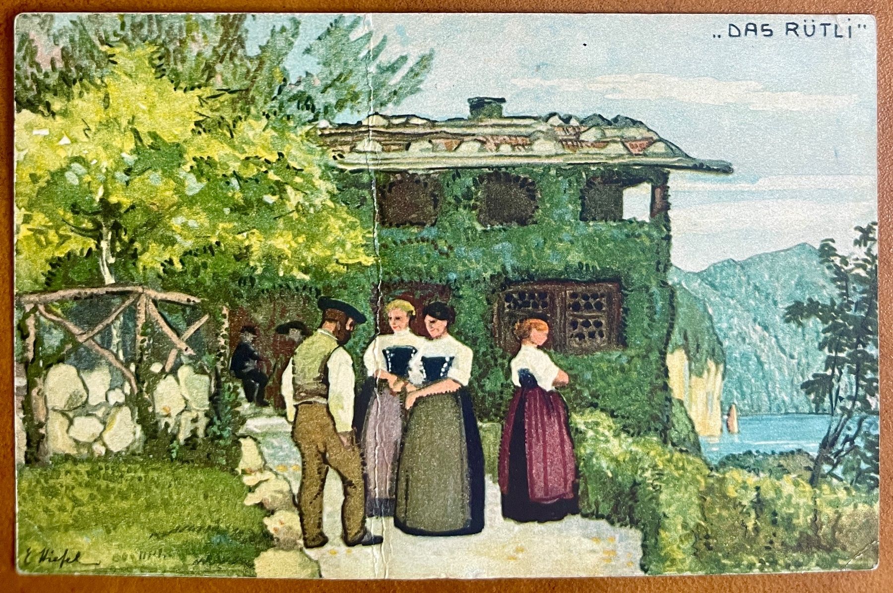 Cartoline postali: AK: RÜTLI - Bundesfeier - Postkarte 1913 – Usato da Lutry venduto da Ediego