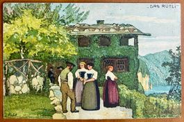 AK: RÜTLI - Bundesfeier - Postkarte 1913