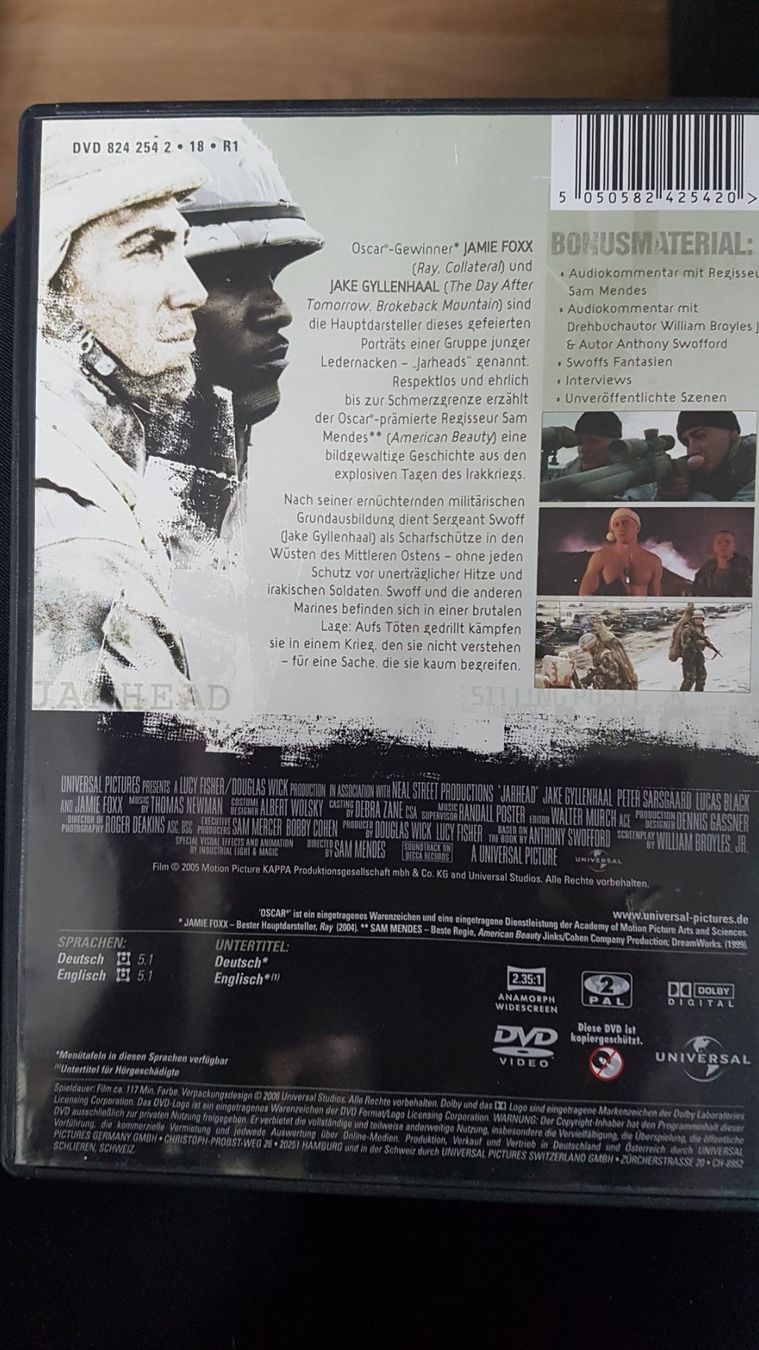 Tous les DVDs: DVD "Jarhead - Willkommen im Dreck" – D'occasion à Buttisholz par Simone_n 1