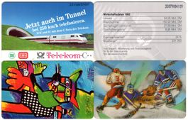 Vier seltene deutsche 6 DM Telefonkarten der A-Serie!