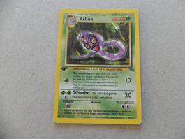 Arbok Pokémon Sammelkarte 1. Edition Ausgabe 1999 -2000 KP