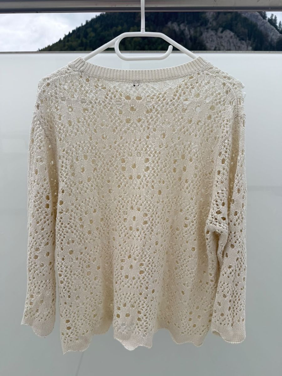 Top: Pull Chicorée maille ajourée beige taille XL – Usato da Boudry venduto da mat_zn57 1
