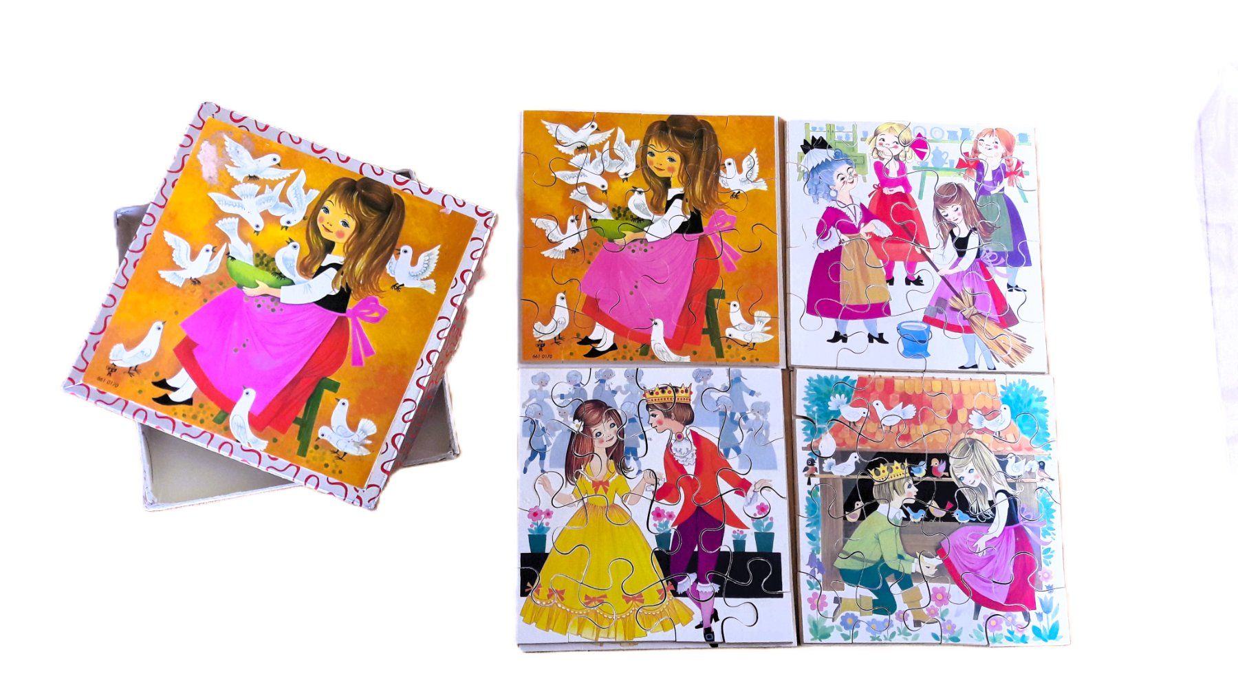Penelope Puzzle: Penelope MultiPuzzle 4x15 pces Teile Cendrillon Aschenputtel – Usato da Tavannes venduto da Brocashop 4