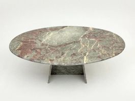 Couchtisch aus mehrfarbigem Marmor · 1970er