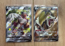 Pokemon Rillaboom V and Sandaconda V EN NM