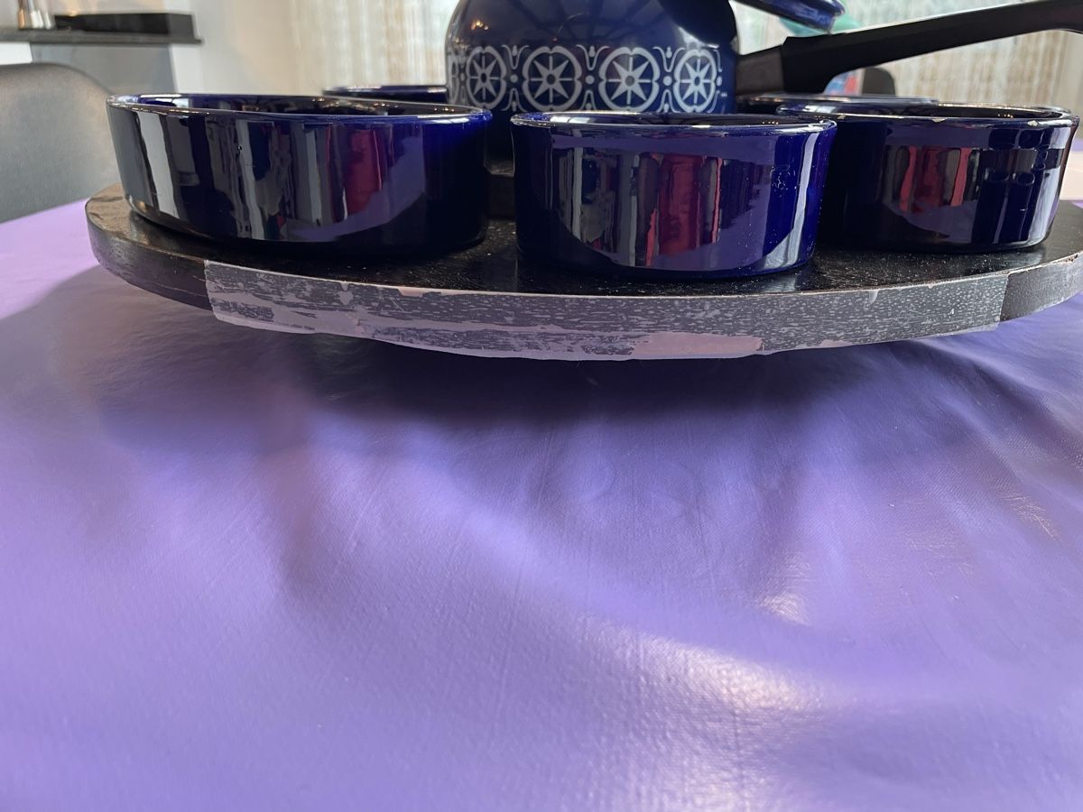 Set di piatti: Fondue Chinoise Set, blau – Usato da Winkel venduto da Sesaemli20 5
