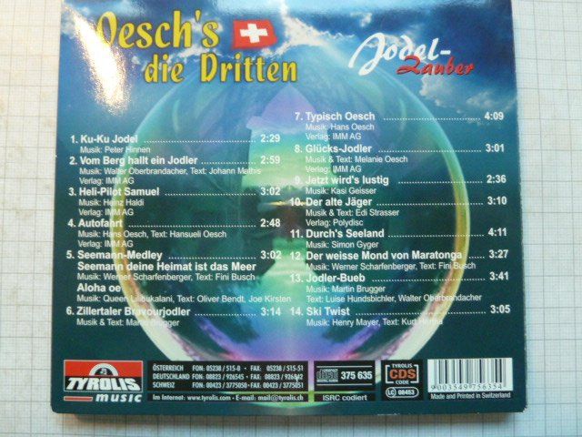 CDs: Oesch's die Driiten - Jodel-Zauber – Gebraucht aus Au ZH von sikoku 2