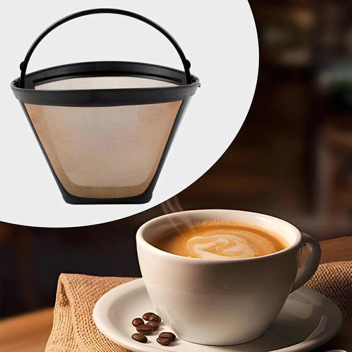 Sonstiges für Haushalt & Wohnen: Kaffeefilter Dauerfilter aus hitzebeständigem Edelsta 5stück – Neu (gemäss Beschreibung) aus Kirchdorf AG von Restposten110 3