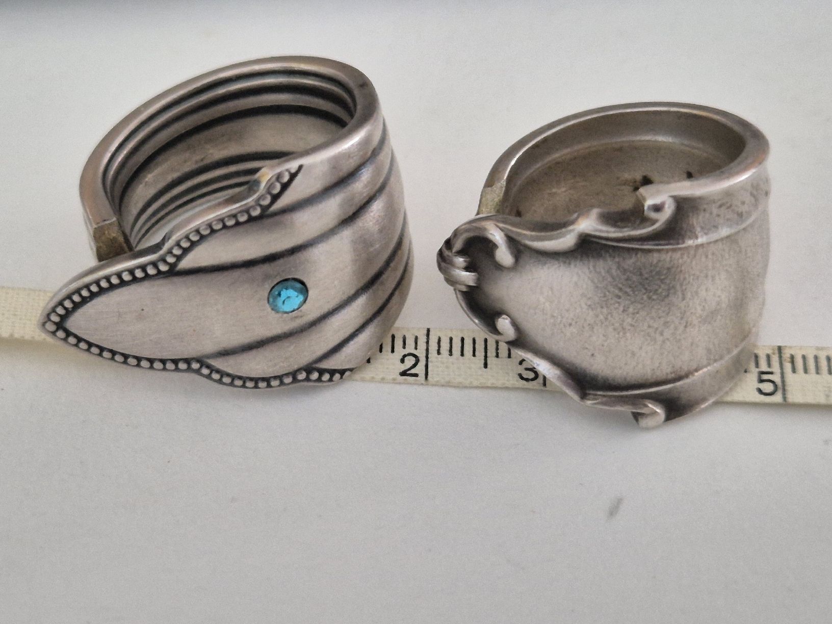Anelli: 2 Ring Ringe Silber Jugendstil Unisex Schmuck Geschenk – Usato da Russikon venduto da eunicetungol 7