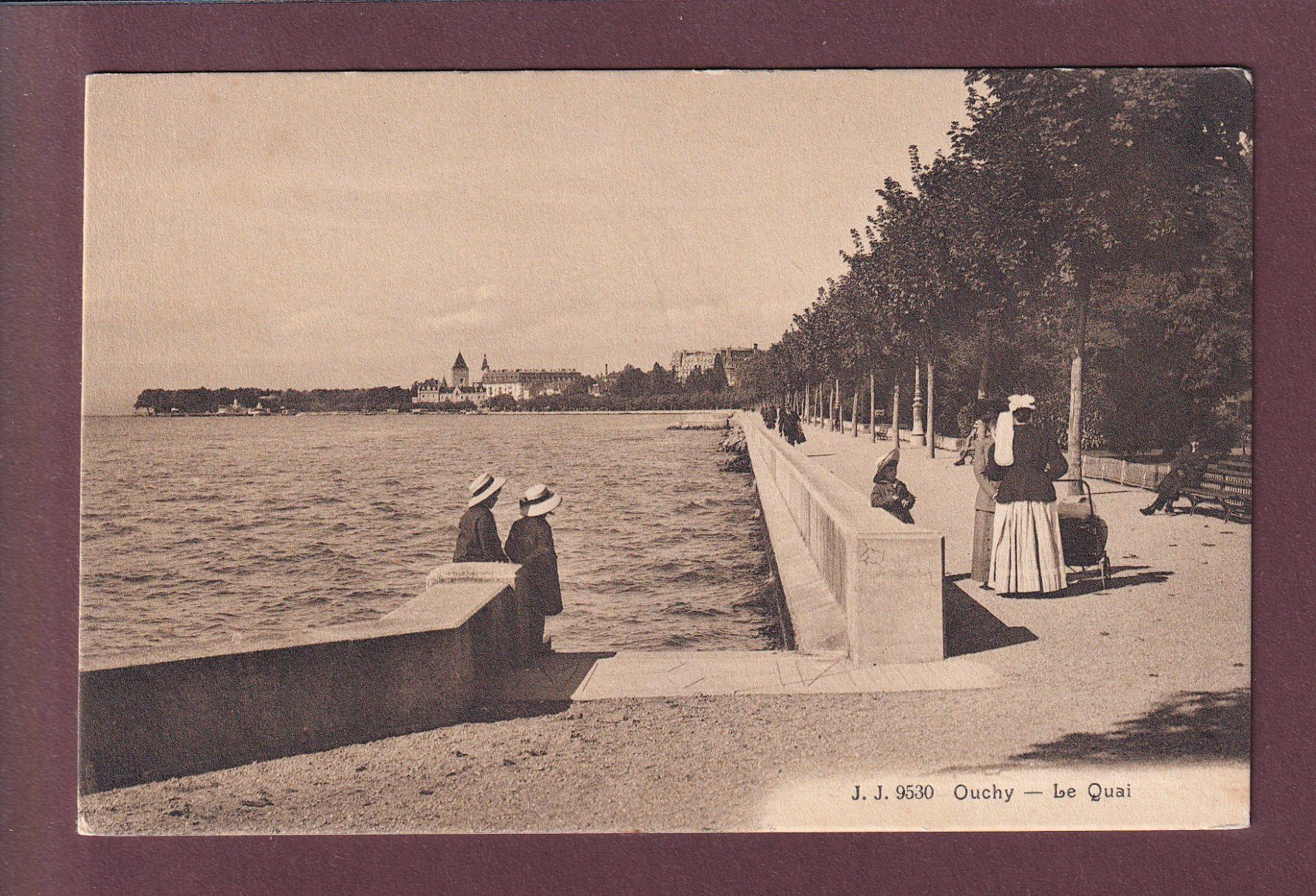 Cartoline postali: LAUSANNE - Ouchy - Quai - Animé – Usato da Pully venduto da nicecards