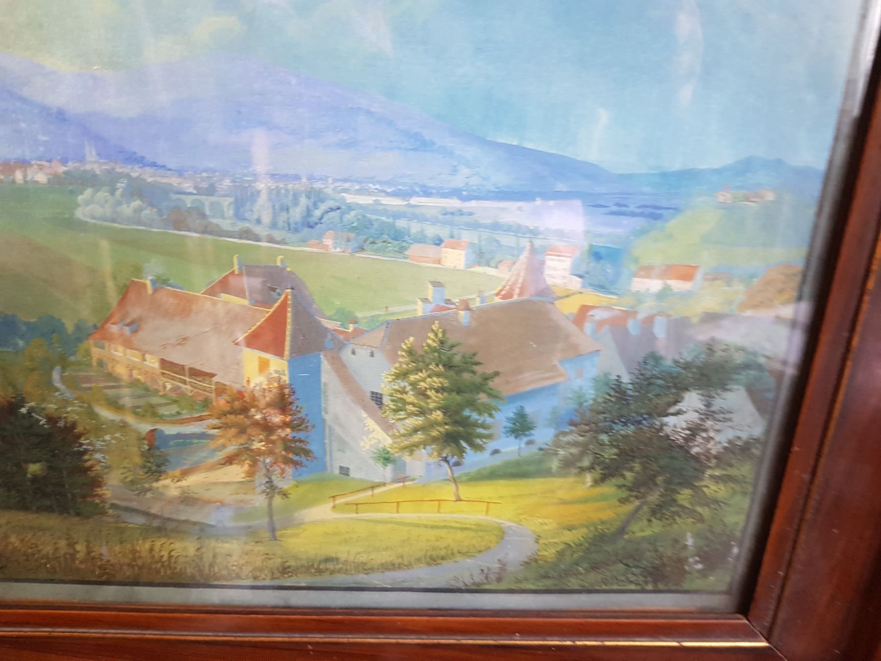Dipinti: belle gouache paysage 19 ème s. – Usato da Lausanne venduto da leneko 2