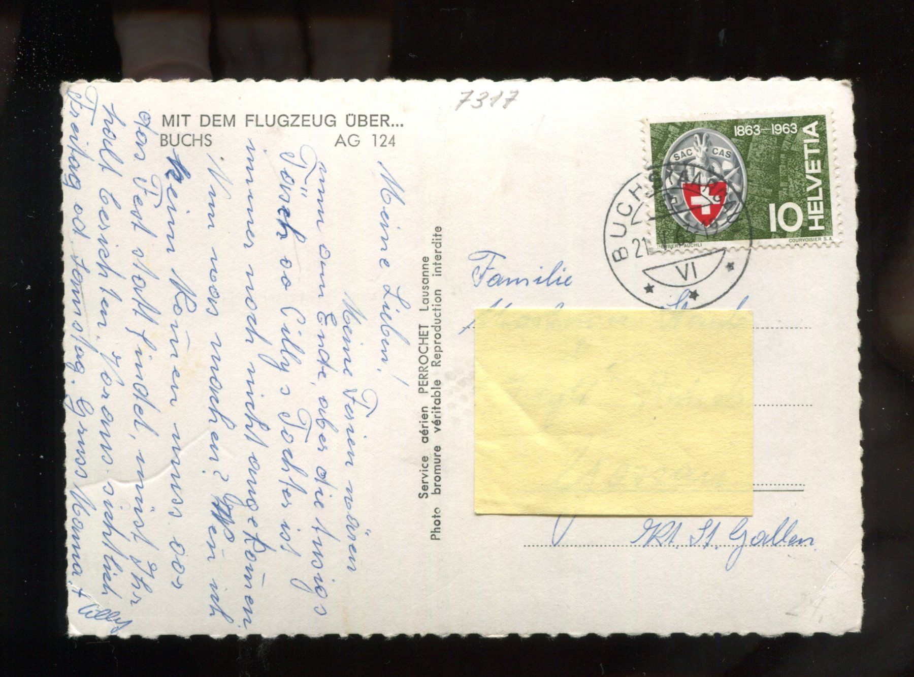 Cartoline postali: Buchs, mit dem Flugzeug über…. – Usato da Aarau venduto da Elmaar41 1