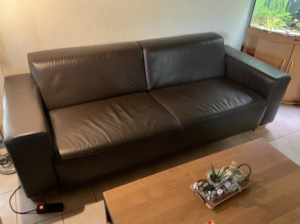 Divani: 3er Ledersofa – Usato da Grenchen venduto da stefport