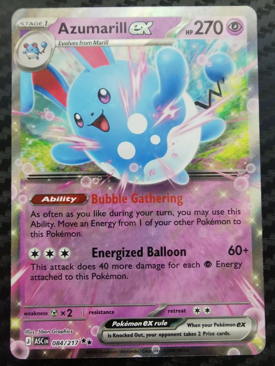 Pokemon Azumarill Ex 084/217 Ascended Heroes EN (Neu (gemäss ...