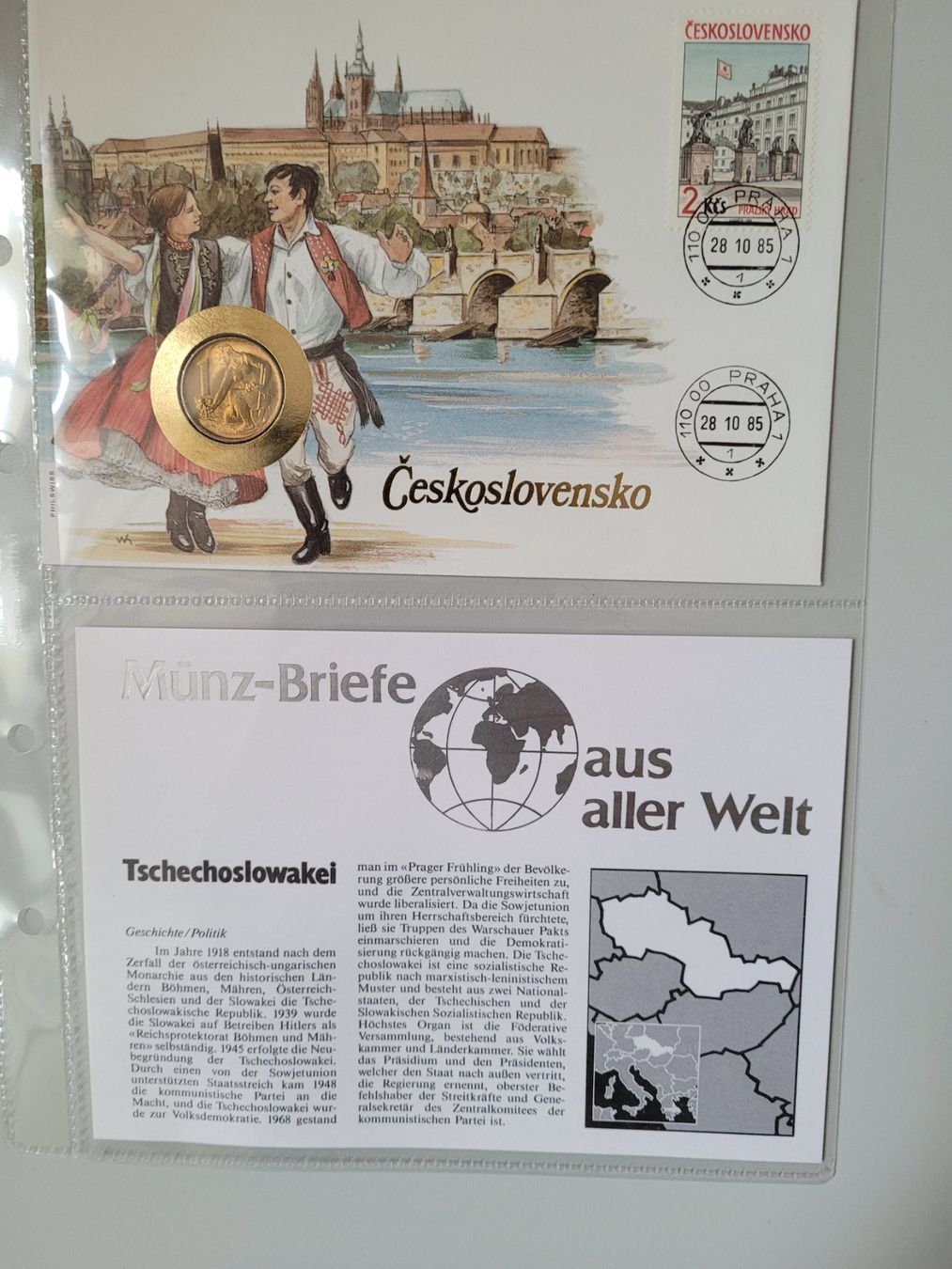 Tutti le monete: Münzbrief Tschechoslowakei – Nuovo e nell'imballaggio originale da Bertschikon Gossau venduto da KEO2
