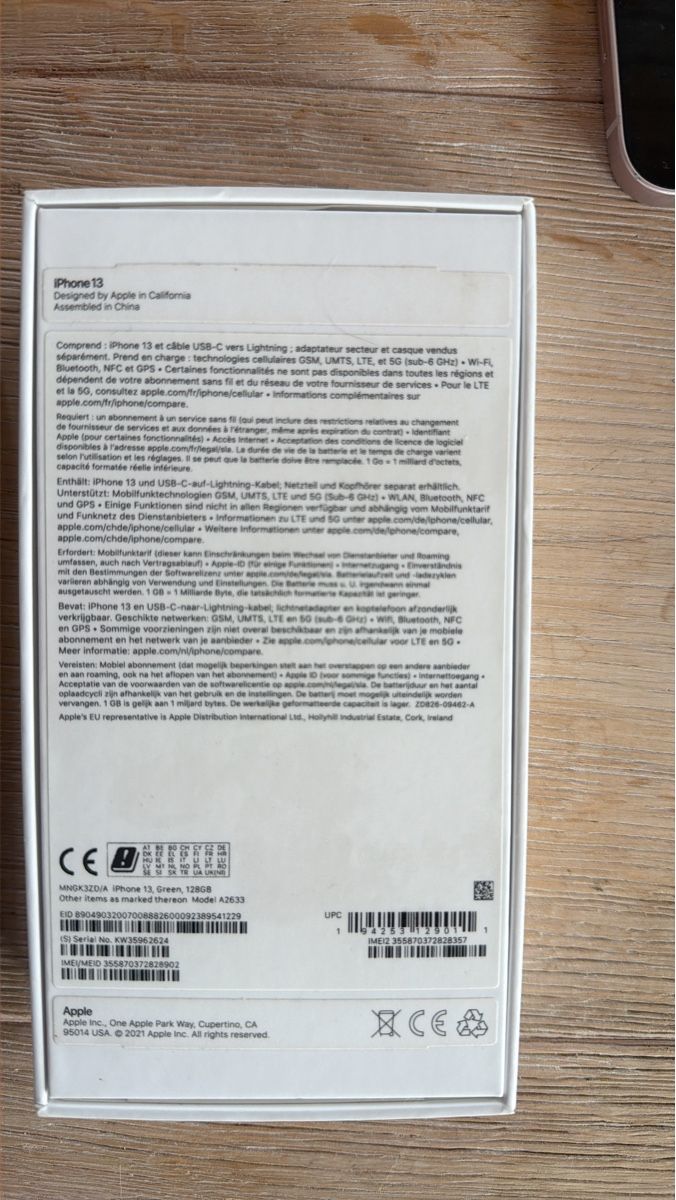 Apple Portables: iPhone 13 Green 128GB Model A2633 – D'occasion à Unterägeri par TobiasWild 1