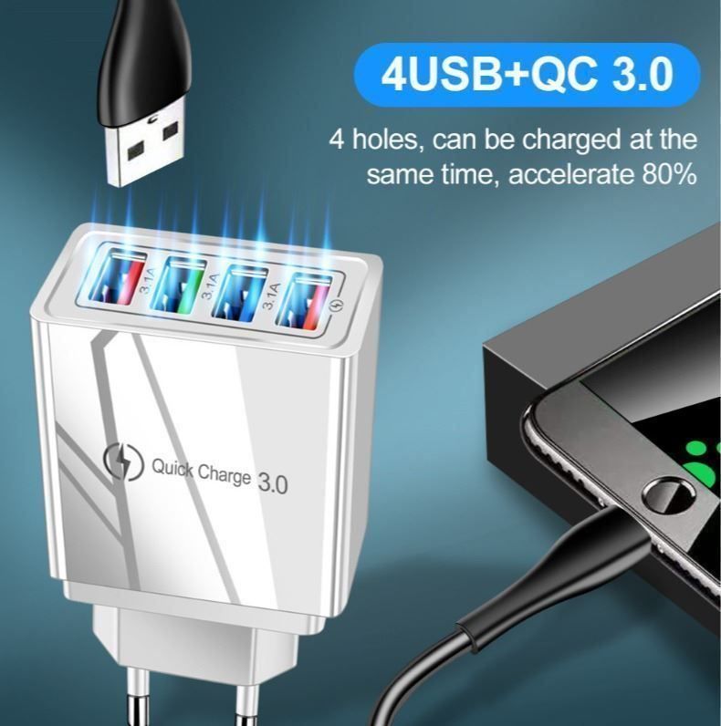Chargements: Chargeur QC 3.0 avec 4 ports USB – Neuf (Voir description) à Yverdon-les-Bains par rogi80 5