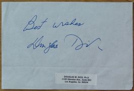 Douglas Dick (1920-2015) Schauspieler - Autogramm
