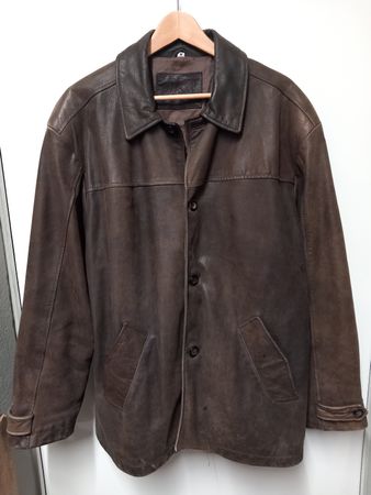 Lederjacke Herren Gr.M Rindsleder, braun