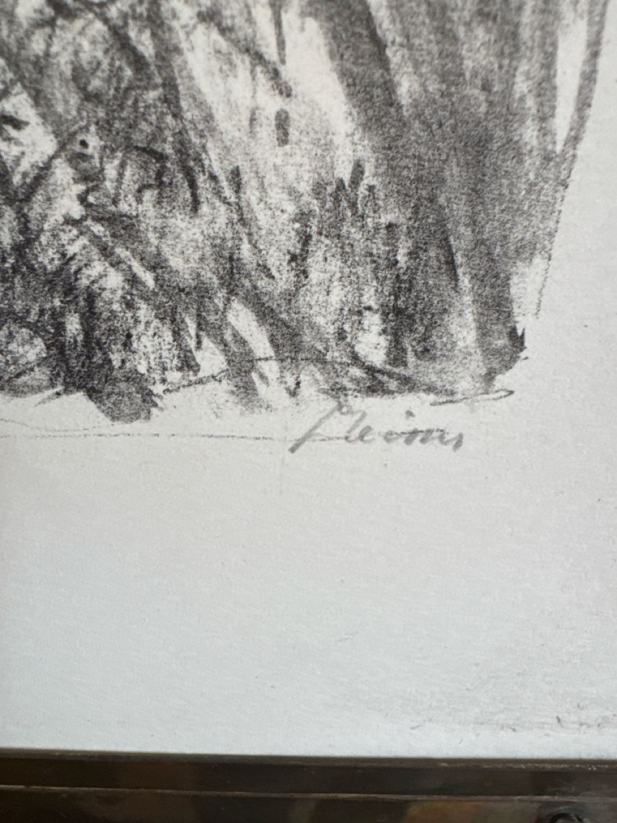 Cornici: Messing Bilderrahmen antik mit sign Litho Paris massiv – Usato da Basel venduto da Joshy03 3