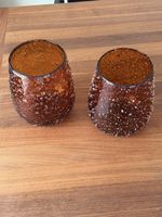 Villeroy & Boch Amber Glass Vases/Candle Holders