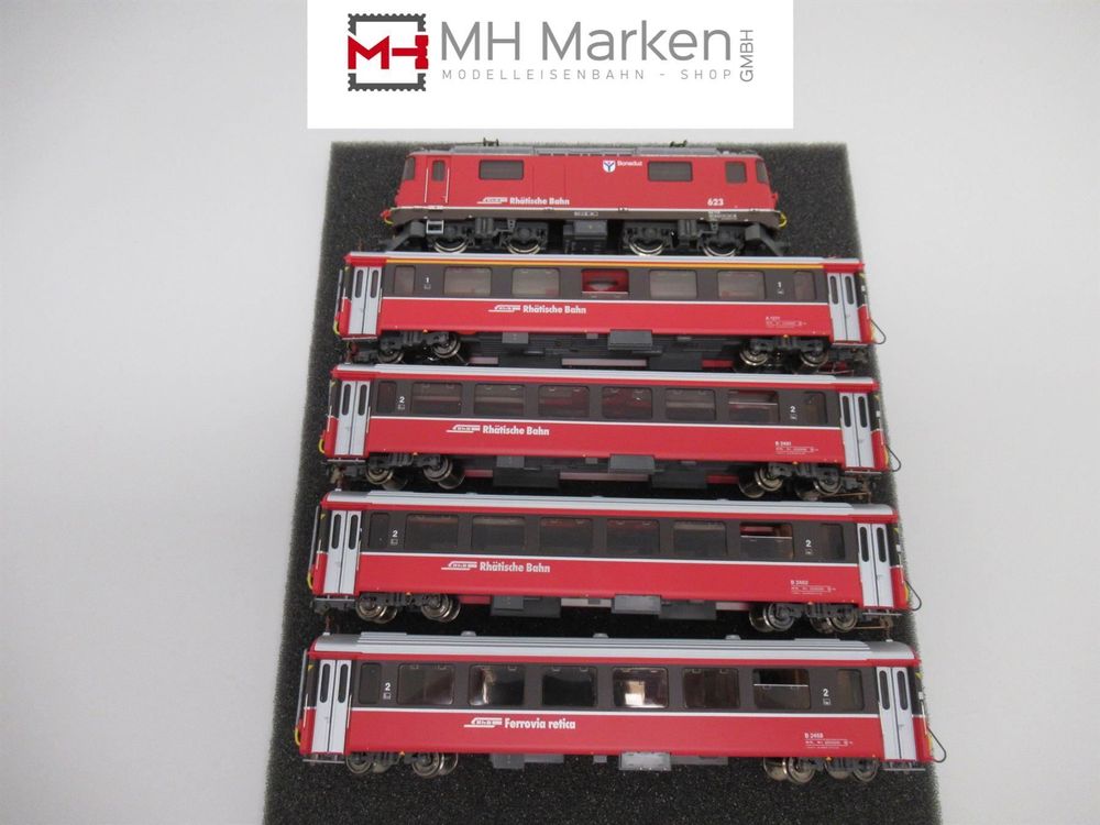 Set Bemo H0m – Bernina Express – Échelle H0m – Comme Neuf – Train Miniature