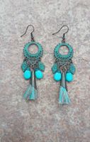 Grosse Ohrringe mit Ponpons Boho zu Nile Free People