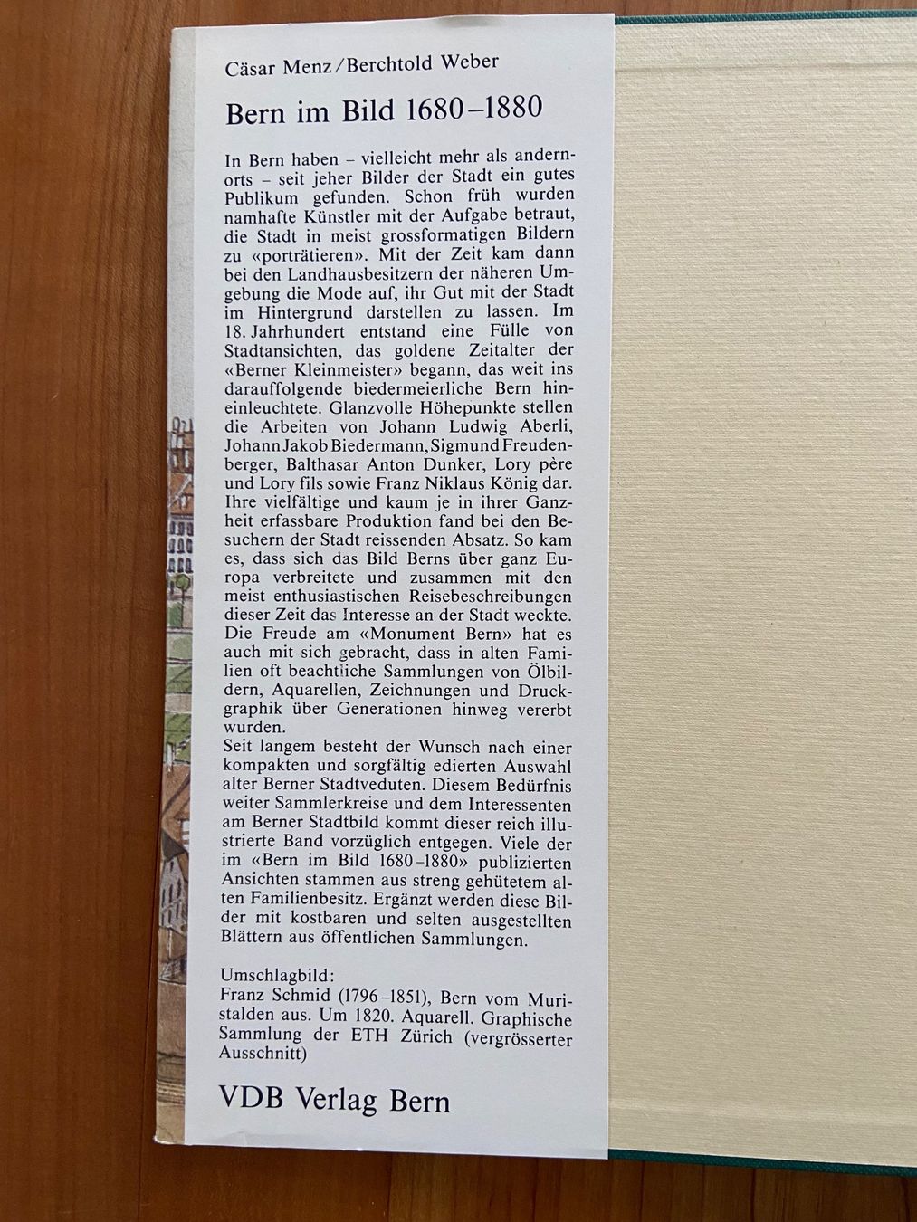 Bücher: Bern im Bild 1680 - 1880, Cäsar Menz, Berchtold Weber – Gebraucht aus Wilderswil von leh_9hxp 4