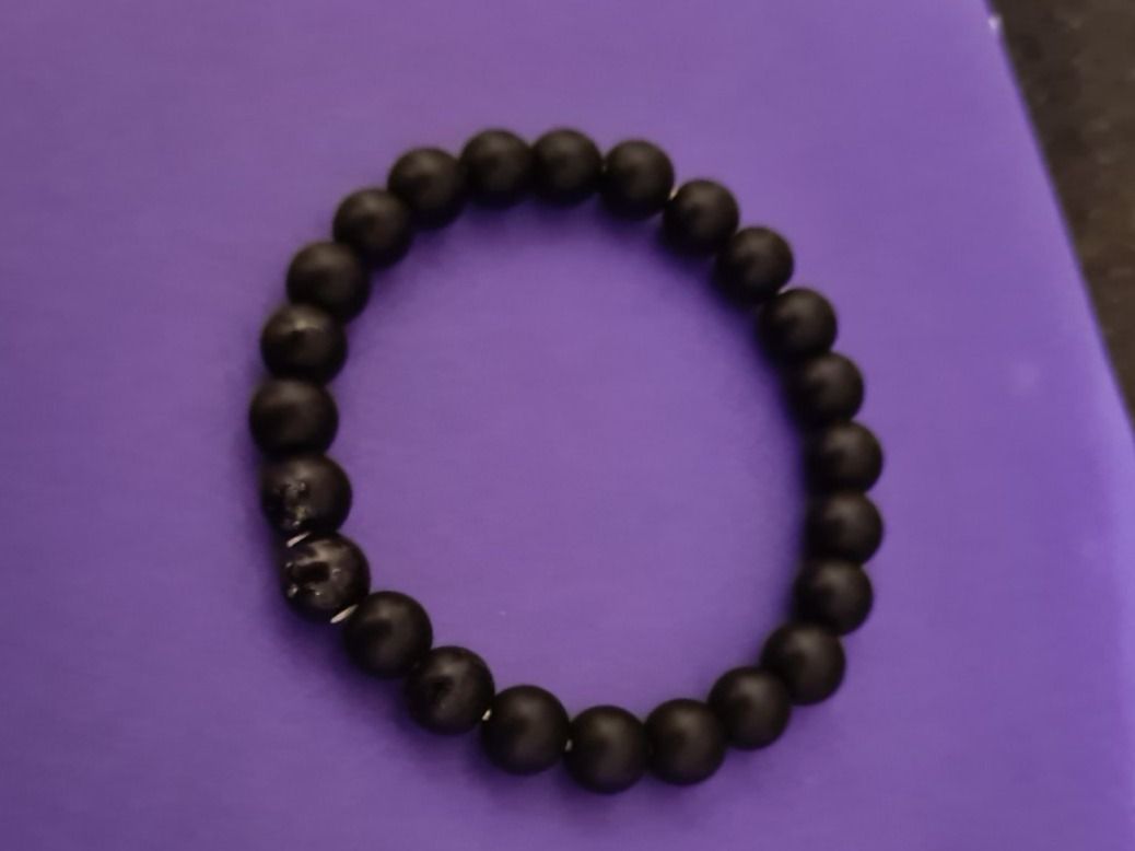 Onyx Bracciali & Braccialetti: Handgemachtes echtes Onyxstein matt Armband Elastikband Gr.L – Nuovo (secondo la descrizione) da Münchenbuchsee venduto da babilibern 5