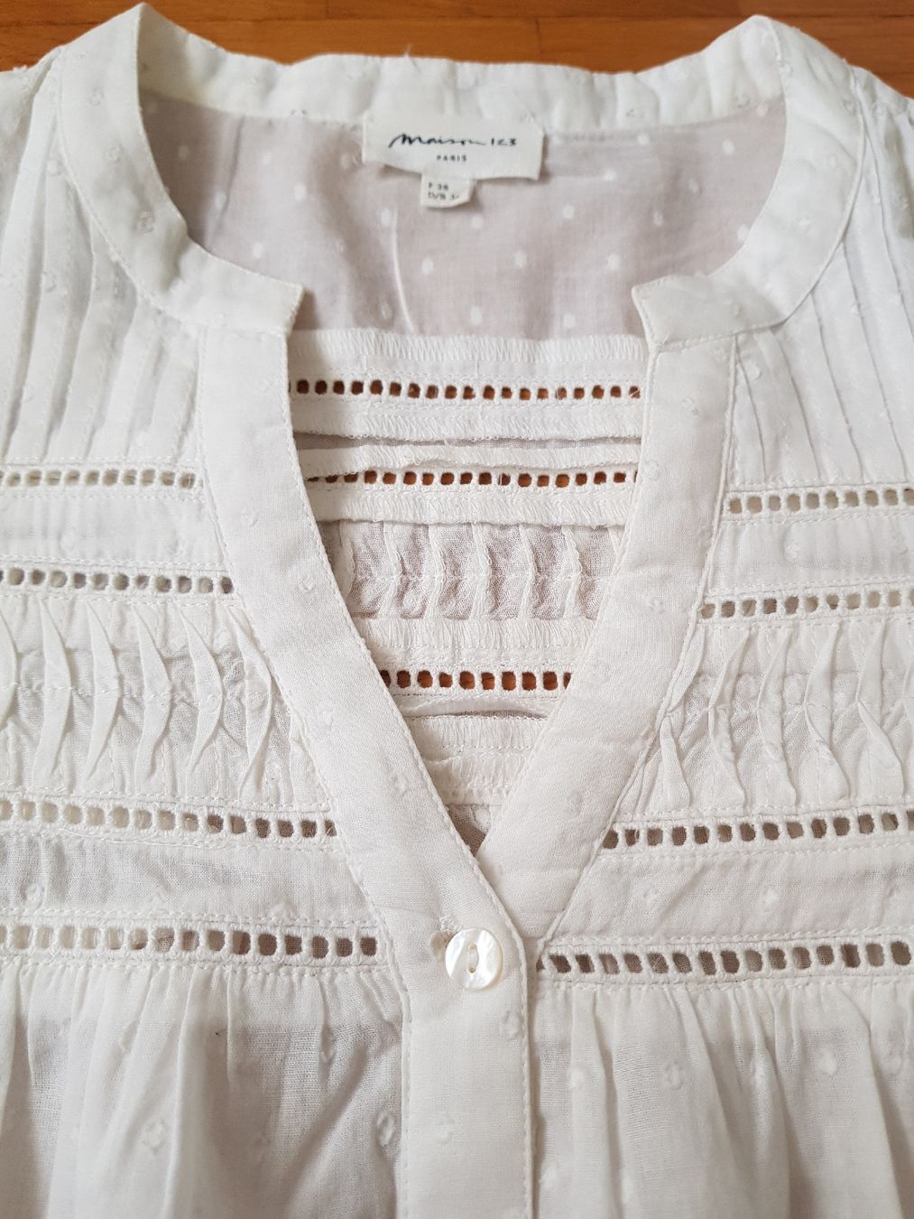 Maison 123 Camicette: Blouse blanche brodée Maison 123 taille 36 – Usato da Veyrier venduto da sosozizou 5