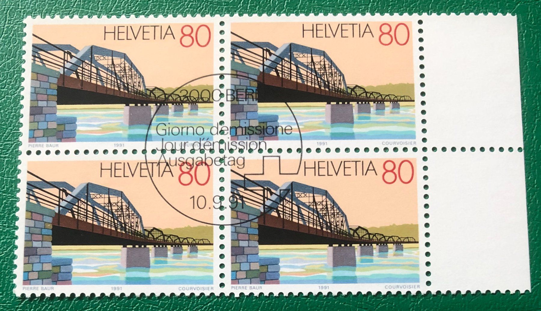 Tutti i francobolli: 4 er Block Nr.816 mit Stempel Bern – Usato da Aarau venduto da Billa007