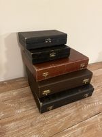 Besteckkasten mit Einsätzen mehrere Stücke vintage