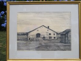 Albert Schnyder 1898-1989 original grosse Stift-Zeichnung