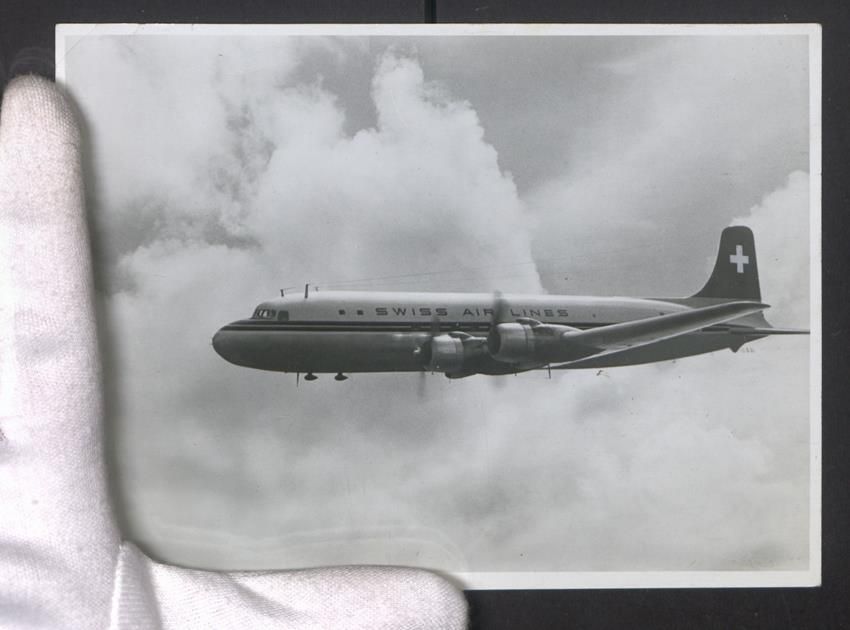 Fotografie & Manifesti: Fotografie Flugzeug Douglas DC-6B der Sw – Usato da Berlin venduto da bartko-reher
