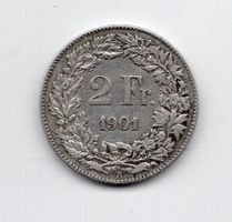 1901 2 Franken ss+ *RAR*