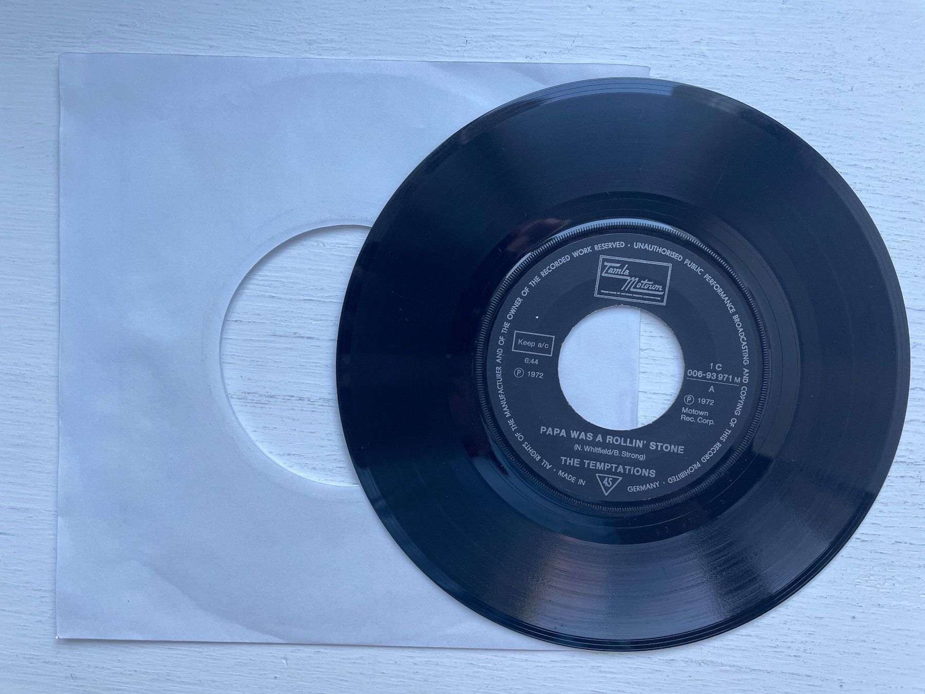Dischi in vinile: Temptations - Papa Was A Rollin' Stone - 7" Single, 1972 – Usato da Zürich venduto da Andy_t71 1
