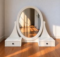 IKEA Schminkspiegel mit 2 Schubladen – Weiss