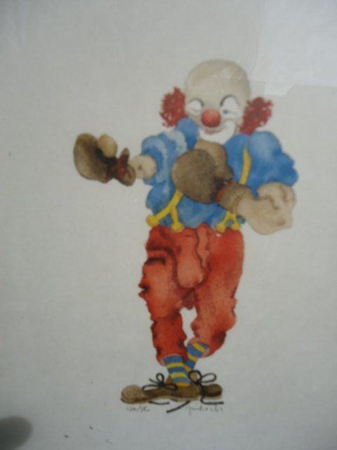 Dipinti: Bild Clown Boxer 30x21cm signiert – Usato da Zürich venduto da liquidation-cobra 3