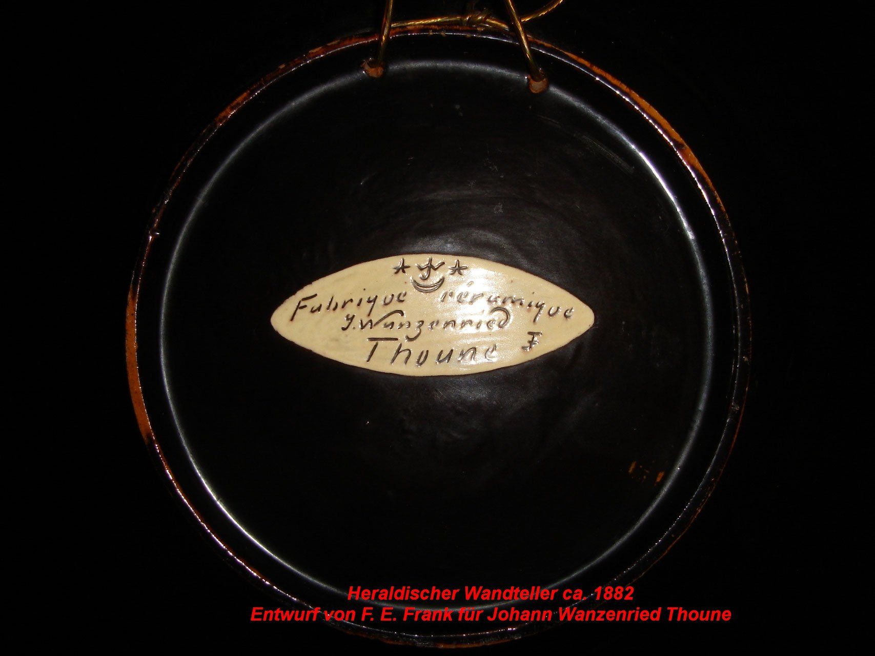 Assiettes: Thoune Heraldischer Wandteller ca.1882 – D'occasion à Bern par Grindelwaldaus 3