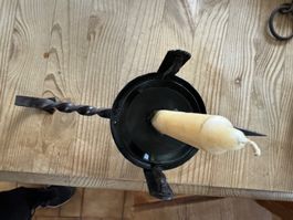 Chandelier rustique en fer forgé, pièce unique!