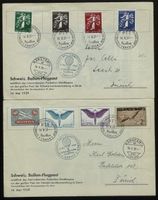 Schweiz 1939 – 2 Ballonpostbriefe Landesausstellung Zürich