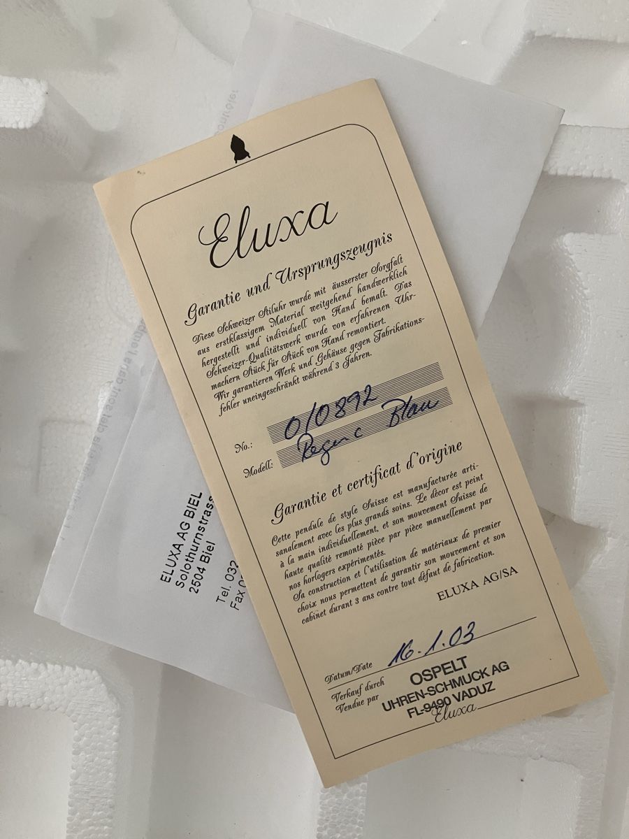 Eluxa Orologi da terra & Orologi da parete: Eluxa Pendule, Neuwertig, Top! – Nuovo (secondo la descrizione) da Ruggell venduto da VegasGirl 3
