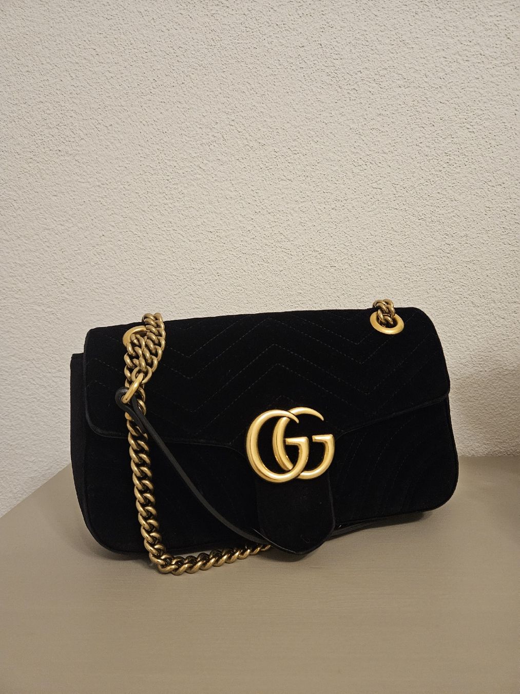 Gucci Samt Tasche Schwarz Gucci Marmont Samt Tasche (Neu (gemäss