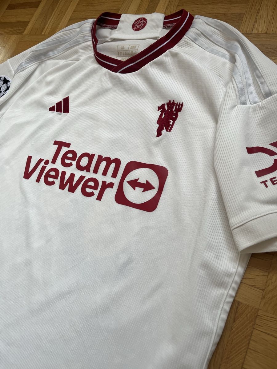 Adidas Canottiere & Pantaloni: Original Mainoo Manchester United 2023/24 Trikot XL – Usato da Burgdorf venduto da Shirtsy 3